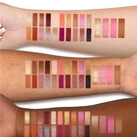 Too Faced Enchanted Eyeshadow Palette with Pink Lip Gloss and travel Mascara